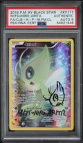 2016 POKEMON XY BLACK STAR PROMO MYTHICAL COLLECTION CELEBI #111 ARITA AUTO 9 PSA AUTH
