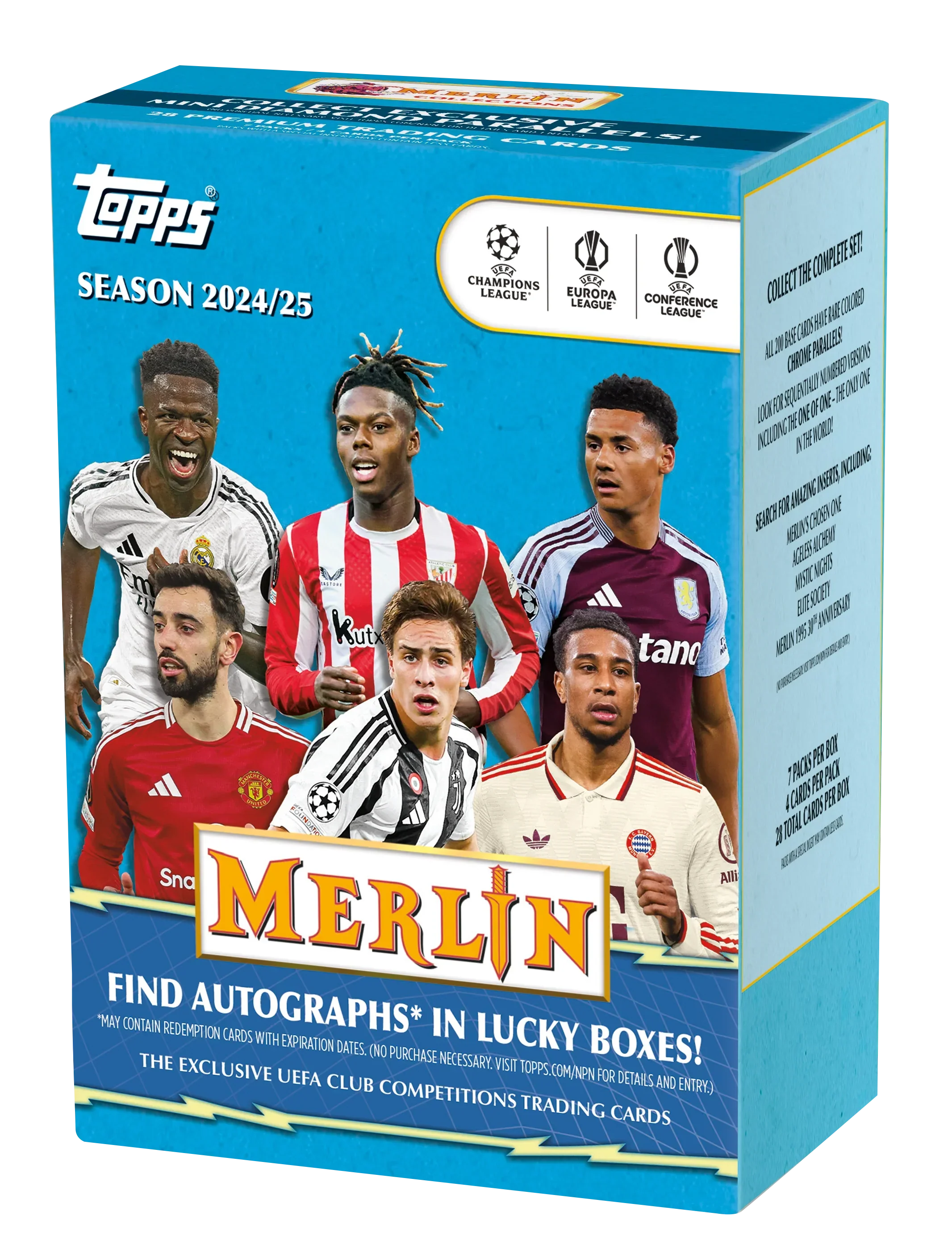2024-25 Topps UEFA Club Competitions Merlin Chrome Soccer Blaster 40 Box Case